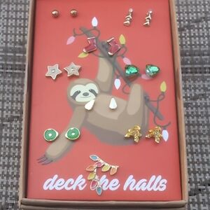 Festive Kids Jewelry Set - Gold, Green, Red